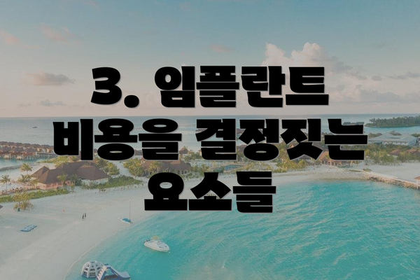 3. 임플란트 비용을 결정짓는 요소들