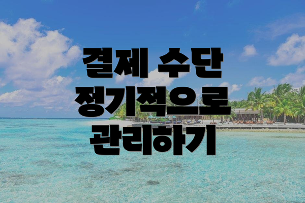 결제 수단 정기적으로 관리하기