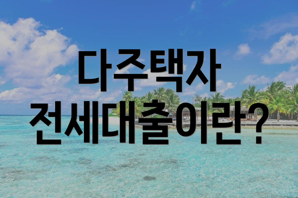 다주택자 전세대출이란?