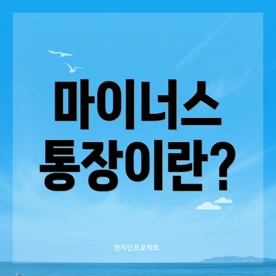 마이너스 통장이란?
