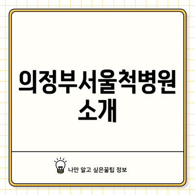 의정부서울척병원 소개