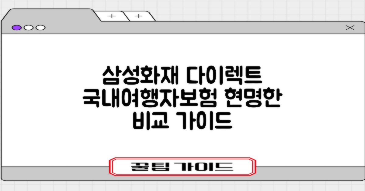 삼성화재 다이렉트 국내여행자보험: 현명한 선택을 위한 비교 가이드