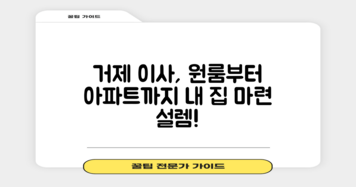 원룸부터 아파트까지, 내 집 마련만큼 설레는 거제 이사!